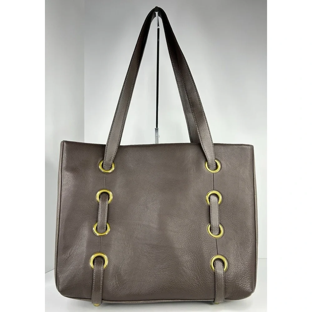 Buxton Extra Large Brown Leather Tote Laptop Boss Lady Bag‎ NWOT